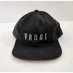 Yanni World Tour Embroidered Black Adjustable Hat Cap Vtg 90s